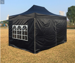 3x4,5m Faltbarer Pavillon Vaunt 3m x 3m Pop-Up Gazebo mit Schwarzem Dach - Product Image 2