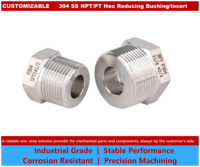 Raccord de tuyauterie hexagonal réducteur forgé en acier inoxydable 304, filetage BSPT haute pression 3000 LB, 15 mm, lisse, anti-corrosion, garantie 1 an
