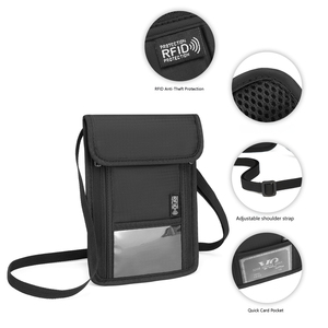 Portadocumenti da Viaggio da Collo, Porta Passaporto Antifurto, Impermeabile, Multifunzionale con RFID per Uomo e Donna - Product Image 4