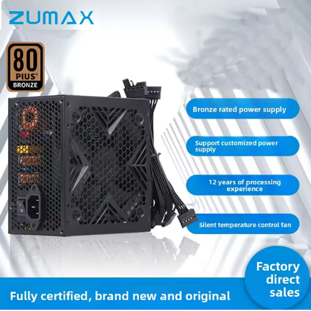 FACTORY PRICE ZUMAX 550W 650W 750W 850W Bronze PC Power Supply Desktop ATX Computer Power Supply