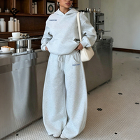 Collection Automne 2026 : Ensemble Survêtement Tendance Femme Personnalisé Oversize Streetwear en Coton Deux Pièces (Sweat à Capuche et Pantalon de Survêtement)