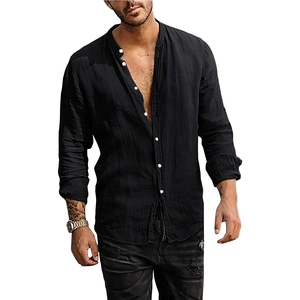 Nuova Camicia da <span class=keywords><strong>Uomo</strong></span> Besign in Cotone e <span class=keywords><strong>Lino</strong></span>, Camicia Casual a Maniche Lunghe in <span class=keywords><strong>Lino</strong></span>, Camicia Elegante da <span class=keywords><strong>Uomo</strong></span> - Product Image 2