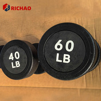 Haltères commerciales Lbs ensemble de poids de musculation équipement de gymnastique à domicile poids libres Fitness caoutchouc 5lbs haltères ronds