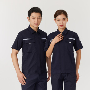 Conjunto <span class=keywords><strong>de</strong></span> Ropa <span class=keywords><strong>de</strong></span> <span class=keywords><strong>Trabajo</strong></span> <span class=keywords><strong>de</strong></span> <span class=keywords><strong>Verano</strong></span> para Hombre, <span class=keywords><strong>de</strong></span> Algodón, Manga Corta, para Talleres <span class=keywords><strong>de</strong></span> Reparación <span class=keywords><strong>de</strong></span> Automóviles, Transpirable, Resistente al Desgaste y a la Suciedad - Product Image 3