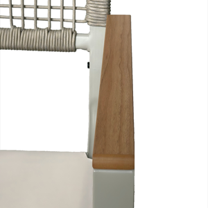 Set da pranzo con struttura in acciaio <span class=keywords><strong>per</strong></span> Veranda e giardino, bracciolo in legno, <span class=keywords><strong>mobili</strong></span> da esterno, balcone, cortile - Product Image 5
