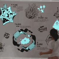 Projection interactive tactile média mur magique multi-touch radar projecteur tactile 3D publicité affichage mur vidéo