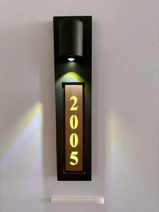 APCITL Verified Modern Slider Front Door <strong>Name</strong> Sign <strong>Plaques</strong> with <strong>House</strong> Number Options in Iron Aluminium Brass - Product Image 2