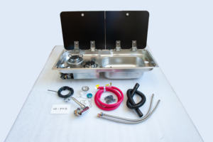 Cuisine de caravane JP en acier inoxydable SUS 304, cuisinière à gaz à deux brûleurs 2x1,8KW, évier avec couvercle en verre trempé pour <span class=keywords><strong>camping</strong></span>-<span class=keywords><strong>car</strong></span>, véhicule, <span class=keywords><strong>camping</strong></span>-<span class=keywords><strong>car</strong></span> - Product Image 5