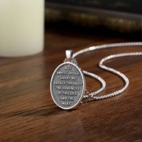 Merryshine Pendentif Amulette Religieux en Laiton Jésus Saint Christophe, Bijou de Protection Chrétien Catholique