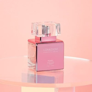 Parfum pour femme en flacon rose de luxe 100 ml - LONKOOM 24K Pure Pink pour petite amie et femme |   Finition Or Rose Élégante Romantique - Product Image 1