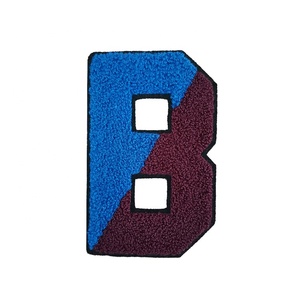 Patch avec lettres personnalisées en chenille, broderie pour serviette, lettres, personnalisé, de haute qualité, couture sur vêtements, livraison rapide, pièces - Product Image 1