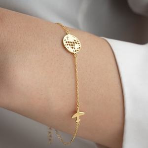 Offres Spéciales Acier Inoxydable Terre Carte <span class=keywords><strong>Avion</strong></span> Charme <span class=keywords><strong>Voyage</strong></span> Le Monde Bracelet Terre Et <span class=keywords><strong>Avion</strong></span> Voyageur Bracelet Terre Bracelet - Product Image 5