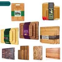 Planches à découper en bois d'acacia best-seller Planches à découper de cuisine en bois massif Grande planche à découper épaissie avec ventouse