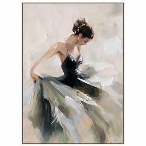 Dipinto a Olio <span class=keywords><strong>di</strong></span> Donna Premium Dipinto a Mano con Cornice, Ritratto Personalizzato per Decorazione Murale in Spazi Commerciali - Product Image 1