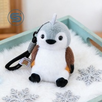 Porte-clés en peluche mini pingouin mignon personnalisé en gros pour enfants, jouets en peluche douce fabriqués par un fabricant d'animaux