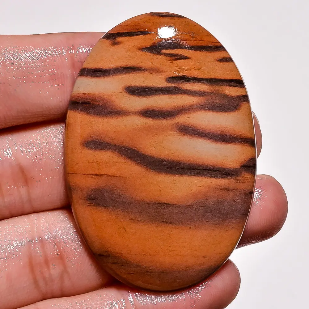 Cabochão de pedra natural para fazer joias e decoração de casa, pedra com estampa de tigre, pedra solta e agradável, cura e cavidade