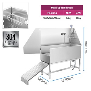 Conveniente Eco-Friendly Pet Grooming Tub para cães Dreno rápido banho fácil de limpar Características de limpeza conveniente e produtos de banho - Product Image 2