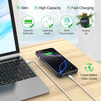 Chargeur de batterie mobile rechargeable à grande capacité USB C TPU, prix d'usine, charge rapide, batterie externe, étui de chargeur de batterie
