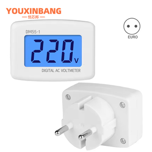 Kỹ Thuật Số Vôn kế EU USA cắm điện áp <span class=keywords><strong>Meter</strong></span> Ổ cắm điện áp Tester LCD hiển thị vôn kế 110V 220V tường Bảng điều chỉnh Vôn kế DM55-1 - Product Image 6