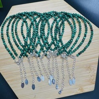 Haute Qualité Nouvelle Mode Vert Malachite Pierres Précieuses Naturelles À Facettes Perlé Bracelets Bijoux