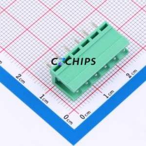 MXHT396V-3.96-06P-GN01-Cu-A Plug-in Terminal Block Through hole,P=3.96mm Board-to-Board / Socket - Open 1x6P 3.96mm Green - Product Image 1