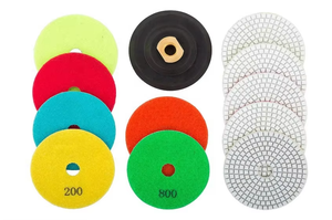 רפידות ליטוש יהלום קרמיות לאבן גרניט שיש קוורץ פורצלן לשימוש רטוב דרגת שחיקה עדינה מאוד מותג JINGTONG OEM - Product Image 3