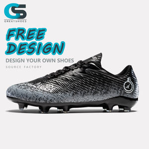 Greatshoes - Chaussures de football à prix avantageux, chaussures de football noires pour garçons, 1 paire, chaussures de football pour terrain synthétique pour hommes - Product Image 1