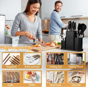 19 Pcs Kitchen Utensil Set <b>Silicone</b> Kitchenware Set Cuttings Board Storage With Wooden Handle Bucket Knife Kitchen <b>Tool</b> - Product Image 4