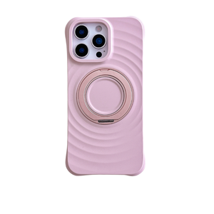 Funda de Silicona Líquida con Diseño de Ondas al Estilo Coreano para Apple iPhone 14 15 16 17 Pro Max, con Soporte Magnético y Agarre para Teléfono - Product Image 2