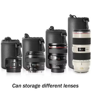 Funda impermeable de neopreno para lente de cámara, funda protectora suave con cordón para <span class=keywords><strong>Canon</strong></span>, Sony, Nikon, la mayoría de las cámaras SLR digitales - Product Image 5