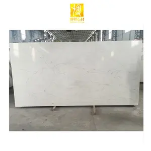 Batu BOTON Calacatta Quartz Grosir Batu Buatan Marmer Putih Batu Quartz Calacatta untuk Meja Dapur