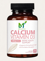 Complément de calcium OEM avec vitamine D3 - 1200 mg de calcium par portion avec D3 - 60 comprimés