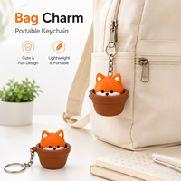 Capuchon de clavier mécanique OEM personnalisé en forme de renard roux, anti-stress, motif animal mignon