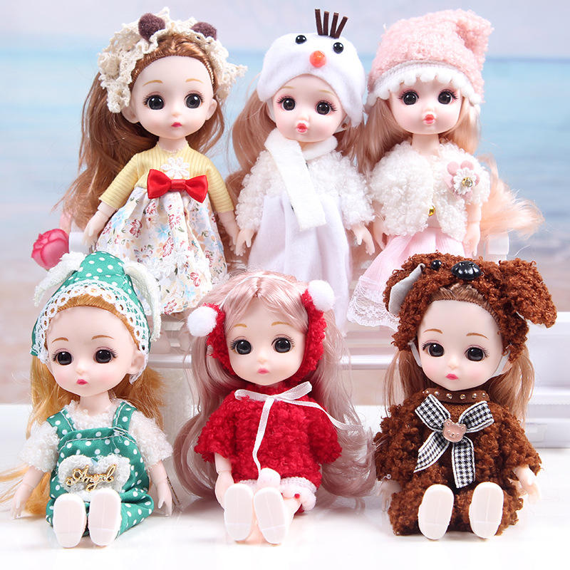 Plastic Doll Set Girls Fashion Cute Make-up Toy Beauty Doll Gifts Set  Wholesale Fashion Girl Mini Girls Doll