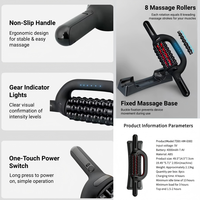 Rouleau de massage électrique rechargeable avec lumière rouge, masseur portatif pour le corps entier, pour une relaxation musculaire profonde