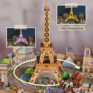 Tonecheer 2026 Boîte à musique <span class=keywords><strong>en</strong></span> <span class=keywords><strong>bois</strong></span> artisanale 3D électronique Romantique Paris pour <span class=keywords><strong>magasin</strong></span> de souvenirs et aéroport - Product Image 3