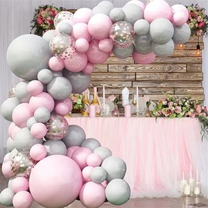 <span class=keywords><strong>Kit</strong></span> de 95 ballons roses, gris et blancs pour guirlande et arche, idéal pour la décoration de salle de mariage, toile de fond d'<span class=keywords><strong>anniversaire</strong></span> à thème, fournitures de ballons pour les fêtes - Product Image 1