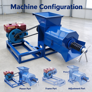 Nouvelle presse à vis multi-matériaux réglable à manivelle pour noix de palme, multifonctionnelle - Product Image 6