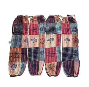 STRIPE Patchwork UNISEX Cotton Harem Pants Hippie Boho <b>Yoga</b> Pant Festival Handmade Indian Summer High Flat K1 Xmas <b>Gift</b> STRIPE - Product Image 3
