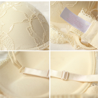 Set Bra Push-up Renda Mewah dengan Tali Belakang Seksi dan Tali yang Dapat Disesuaikan serta Celana Dalam yang Bernapas untuk Wanita, Harga Pabrik