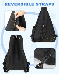 Bolsa <span class=keywords><strong>de</strong></span> Hombro para <span class=keywords><strong>Raquetas</strong></span> <span class=keywords><strong>de</strong></span> Pickleball para Mujer y Hombre, Mochila para <span class=keywords><strong>Raquetas</strong></span> <span class=keywords><strong>de</strong></span> Pickleball con Gancho para Valla para <span class=keywords><strong>Raquetas</strong></span> <span class=keywords><strong>de</strong></span> <span class=keywords><strong>Racquetball</strong></span> y Bádminton - Product Image 4