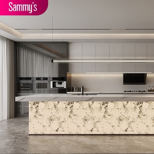 Custom Home Interior Modular Kitchen Cabinet Set with Glass <strong>Doors</strong> Eco-Friendly &amp; Fireproof Luxury Kitchen Cabinets - Product Image 2