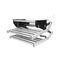 TYTXRV Accessoires RV Marches pour camping-car avec lumières LED 12V Escaliers électriques rétractables en alliage d'aluminium Marches antidérapantes
