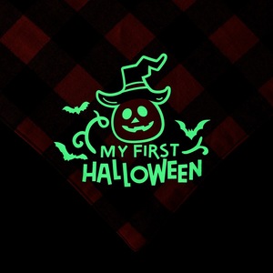 Écharpe et serviette triangulaire personnalisées pour chien - Accessoire lumineux réfléchissant à carreaux pour Halloween - Product Image 5