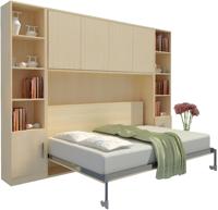 Lits pliants design moderne, lits Murphy, gain de place, meubles de maison, petit appartement, lit mural invisible avec ensemble de placard