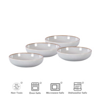 Promotion de septembre : Ensemble de vaisselle en céramique blanche de 20 pièces, vaisselle de luxe pour steak et pizza, assiettes lisses, résistantes au four