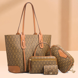 Modevrouwen Tote <span class=keywords><strong>Bag</strong></span> Trendy Schoudertas Diagonaal Draagbare Set Tas Grote Capaciteit Vierdelige Handtassen <span class=keywords><strong>4</strong></span> in <span class=keywords><strong>1</strong></span> Groothandel - Product Image 1