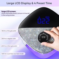 Lampe à ongles professionnelle sans fil à double lumière, paillettes et strass, 365nm+405nm, séchoir à vernis à ongles puissant pour la beauté des ongles