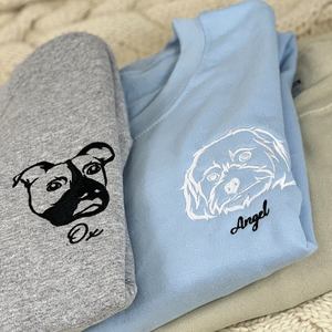 <span class=keywords><strong>Sweat</strong></span>-shirt confortable <span class=keywords><strong>personnalisé</strong></span> à oreilles de chien, <span class=keywords><strong>photo</strong></span> d'insigne avant <span class=keywords><strong>brodé</strong></span> en tissu tissé écologique respirant pour l'été et le printemps - Product Image 2
