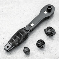 Clé à cliquet noire 2-en-1 pour mandrin de perceuse 12,7 mm et 17,5 mm